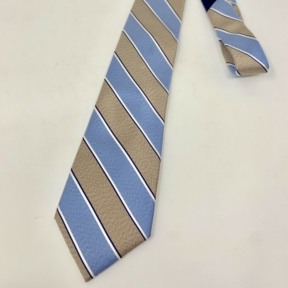 Tommy Hilfiger Men's Neck Tie Sky Blue Stripe Silk